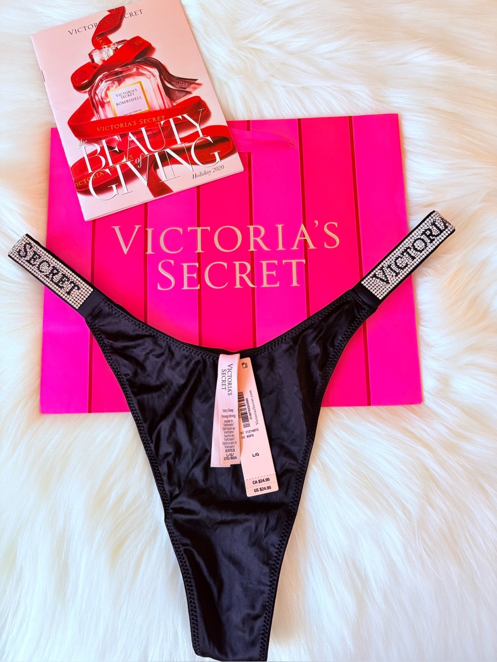 🩷🩷Victoria’s Secret logo shine strap panty (L)🩷🩷